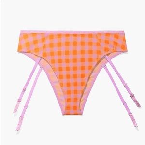 Savage X Fenty Gingham Remix High-Waist Cheeky with Garter 2X